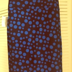 NWT L Blue Cassie from LulaRoe with blue dots